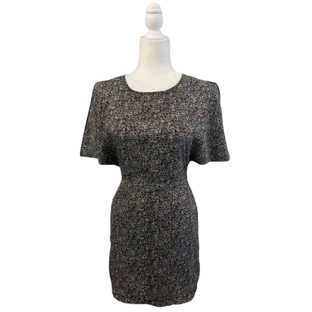 BCBGeneration Multicolor Short Sleeve Open Back Dress - Size 0